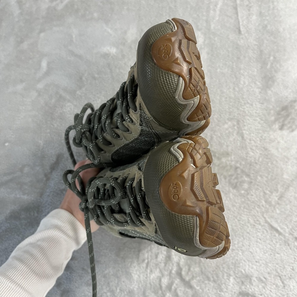 Oboz Shoes Womens Size 7.5 Green Leather BDry Waterproof Hiking Trail Sneakers - Picture 9 of 12